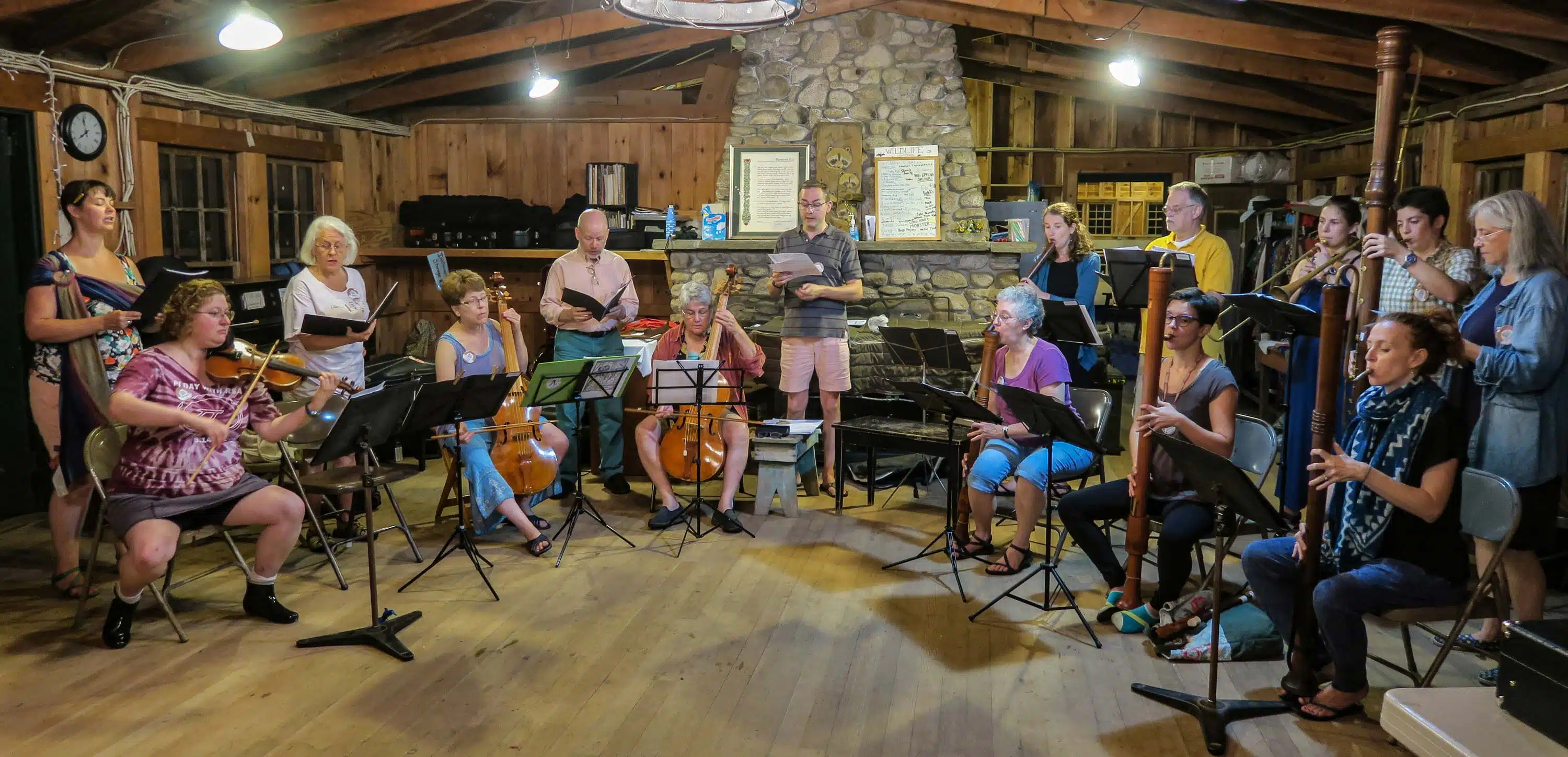 Campers performing at Early Music Week